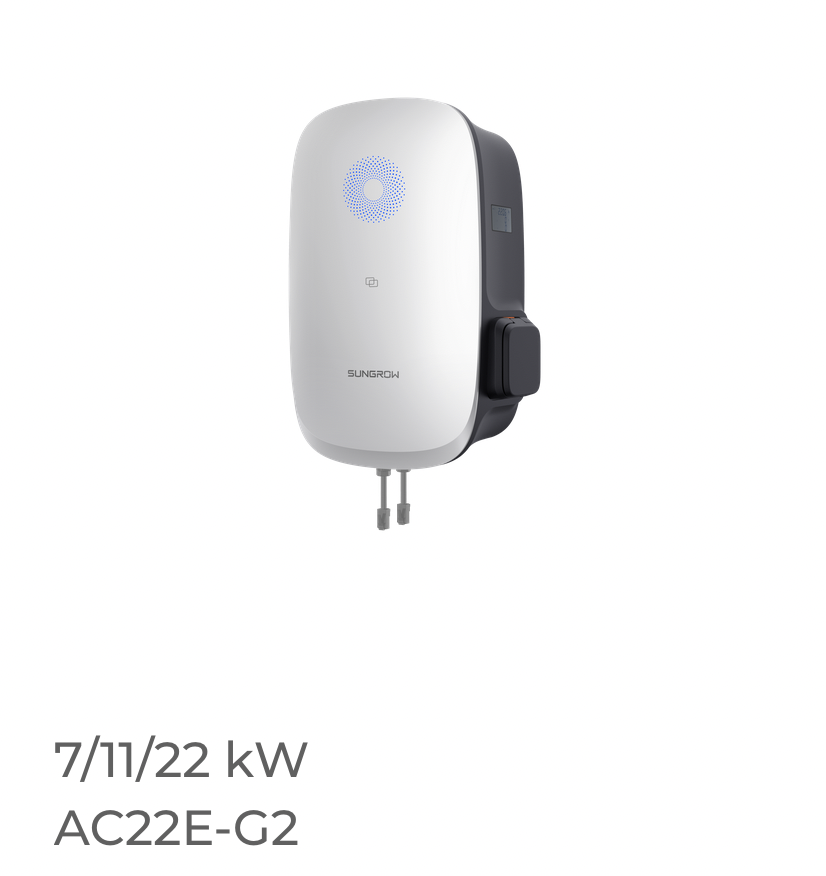 recharge vehicule electrique borne sungrow by solaris energy group